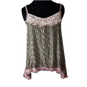 BKE women’s‎ Babydoll Festival Top Size Small Fringe Boho Hippie Fairy Western